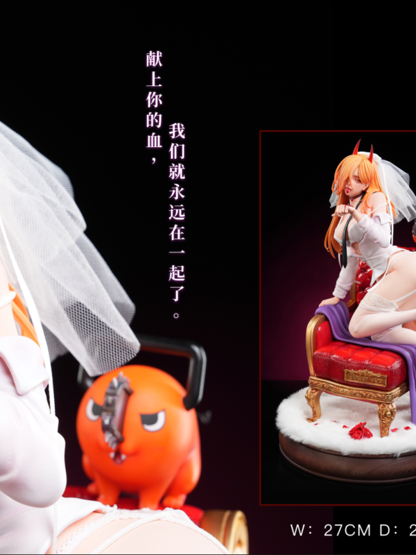 ZaoHua & ZaoNie Studio Chainsaw Man Power Flower Marriage Hot Sexy 1/4 Statue EX Version