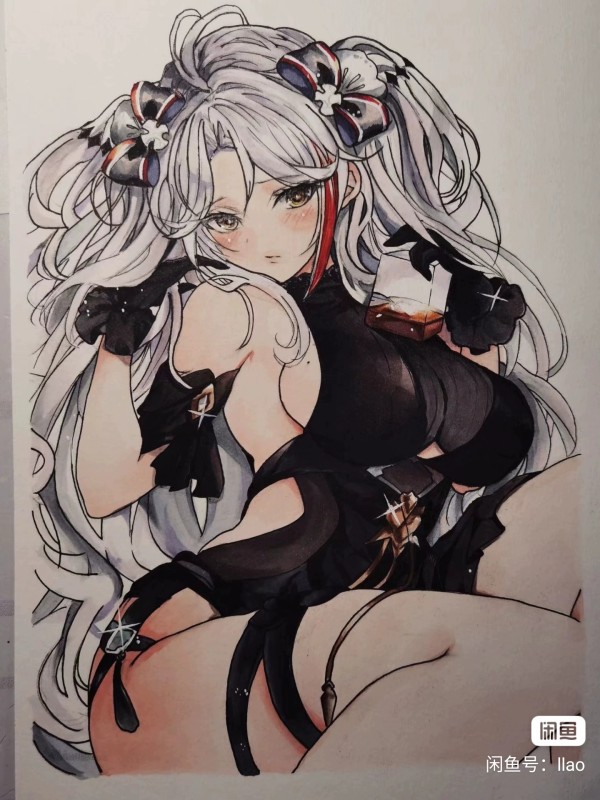 llao's Japanese anime girl Hot Sexy Hand drawing with marker(Cover:ナルメア)