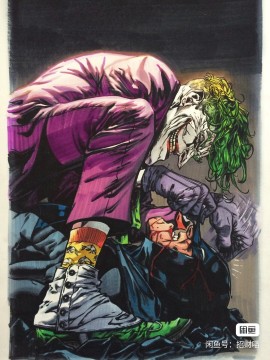 LuckyCat's DC Joker VS Batman Hand drawing with marker