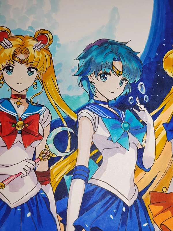 Oriental's Sailor Moon Hot Sexy Hand drawing with marker