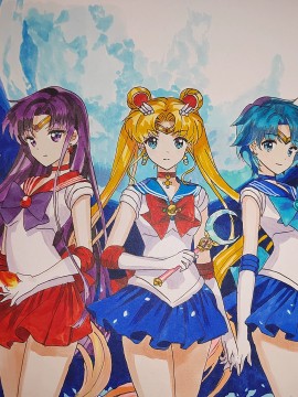 Oriental's Sailor Moon Hot Sexy Hand drawing with marker