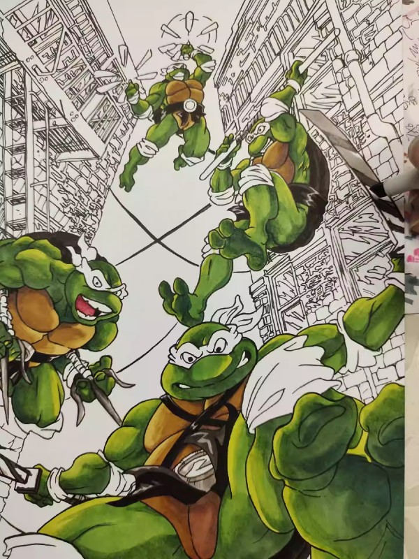 XiaKe's Teenage Mutant Ninja Turtles Hand drawing with marker