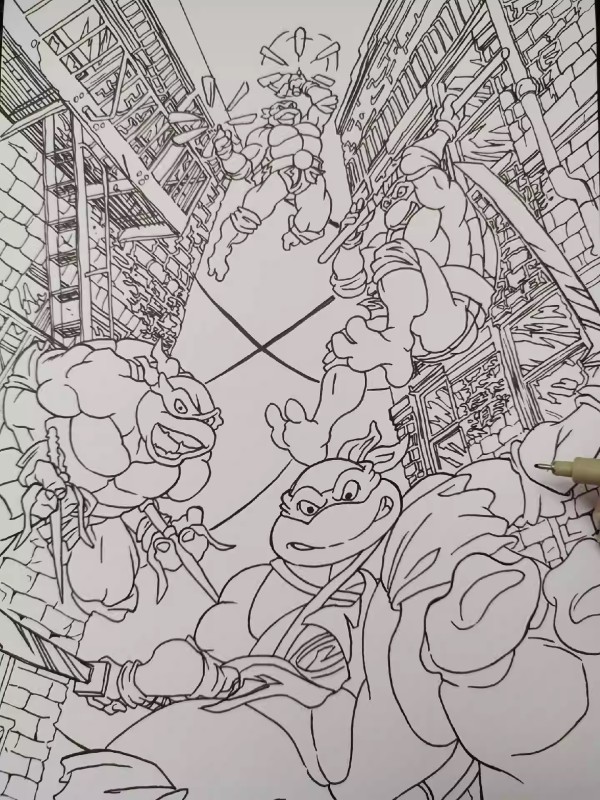 XiaKe's Teenage Mutant Ninja Turtles Hand drawing with marker