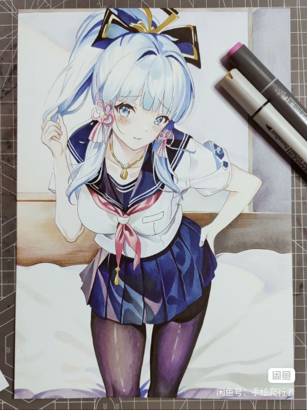 Crawler's Japanese anime girl Hot Sexy Hand drawing with marker