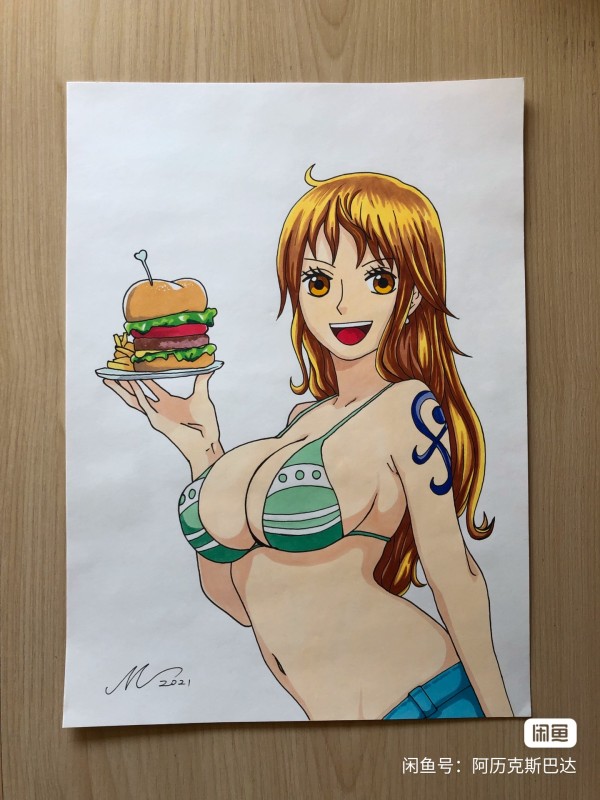 Sparda's ONE PIECE Nami Hot Sexy Hand drawing with marker