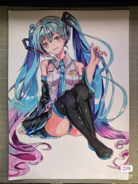 MingHuaxuan's Hatsune Miku Hot Sexy Hand drawing with marker