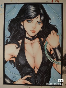 Asura's DC Donna Troy Hot Sexy Hand drawing with marker