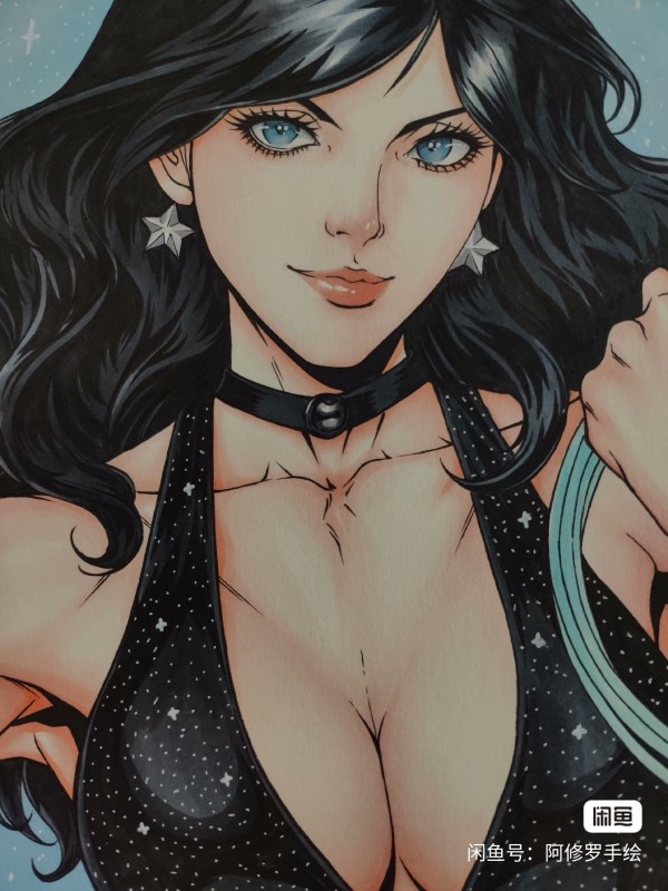Asura's DC Donna Troy Hot Sexy Hand drawing with marker