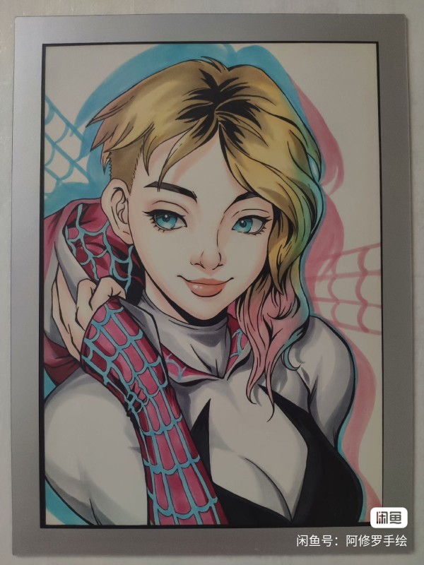 Asura's Marvel Spider-Gwen Gwen Stacy Hot Sexy Hand drawing with marker