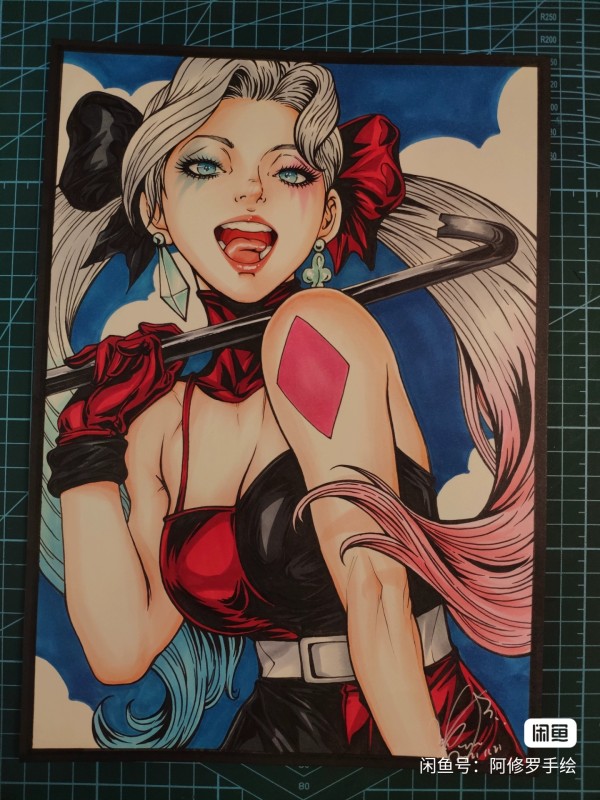 Asura's DC Harley Quinn Hot Sexy Hand drawing with marker