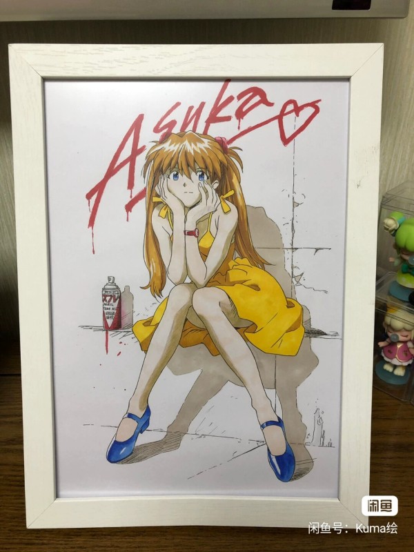 Kuma's EVA Asuka Langley Soryu Hot Sexy Hand drawing with marker