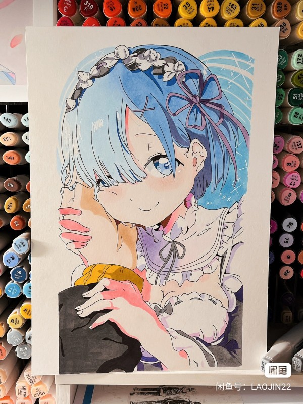 LaoJin22's Rem Hot Sexy Hand drawing with marker