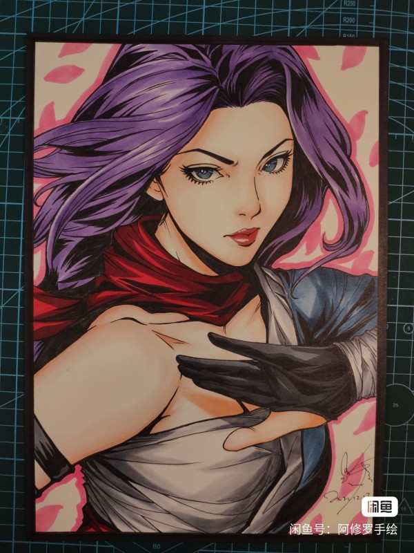 Asura's Marvel Psylocke Hot Sexy Hand drawing with marker