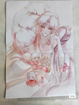 24's Inuyasha Pink Sesshoumaru Hand drawing with marker