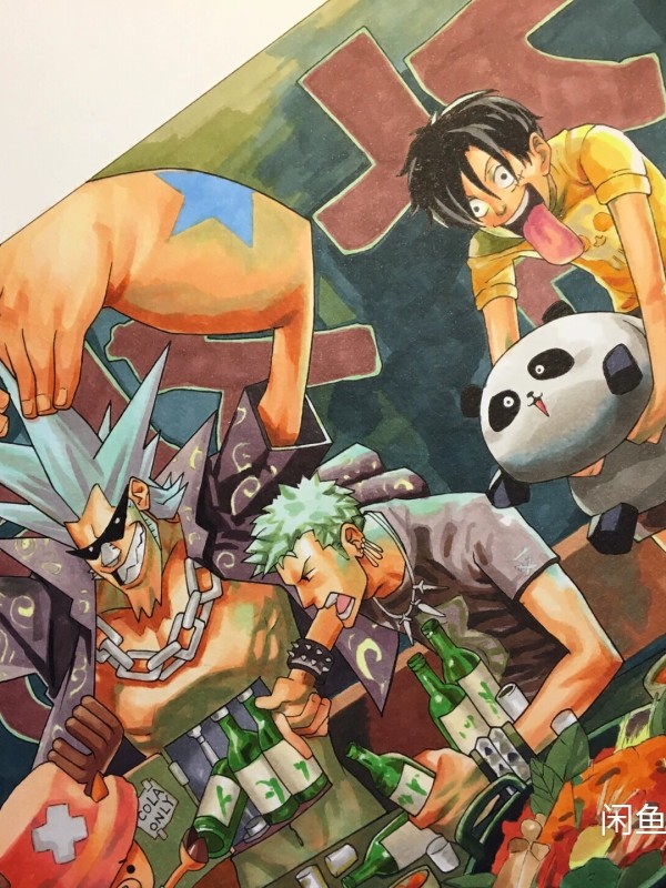 Manbo's ONE PIECE Huge Family Portrait Hand drawing with marker 2