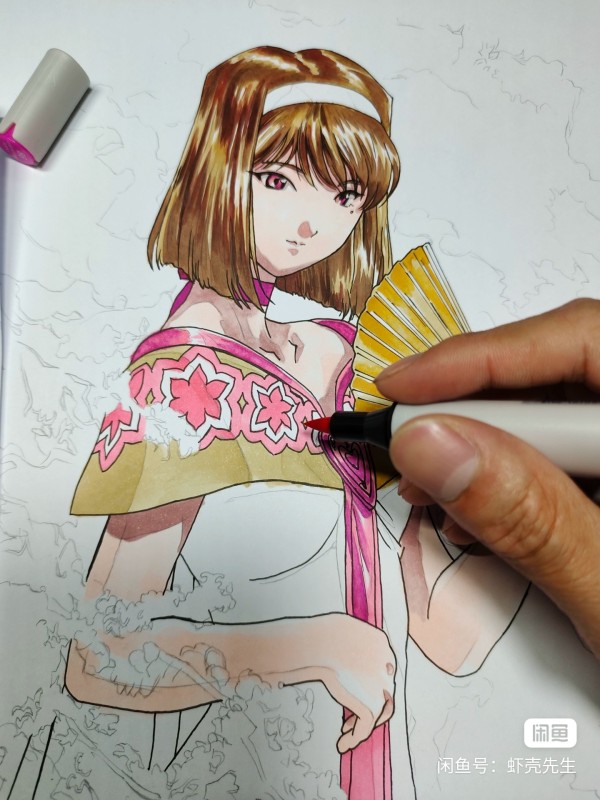 XiaKe's Sakura Wars Kanzaki Sumire Hot Sexy Hand drawing with marker