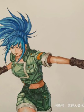 Honest's The King Of Fighters 97 Leona Heidern Hot Sexy Hand drawing with marker