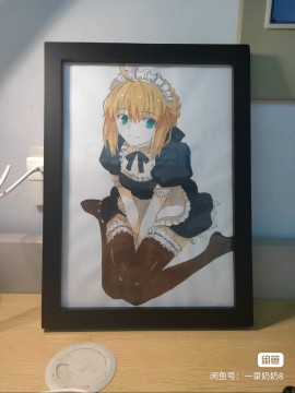 YiLu's FATE SABER maid Hot Sexy Hand drawing with marker