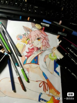 YiLu's FATE Grand Order Tamamo no Mae Hot Sexy Hand drawing with marker