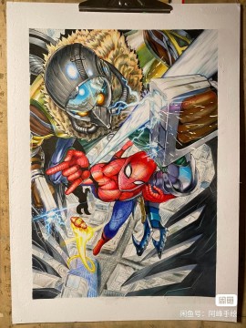 Feng's Marvel Spider-Man Hand drawing with marker