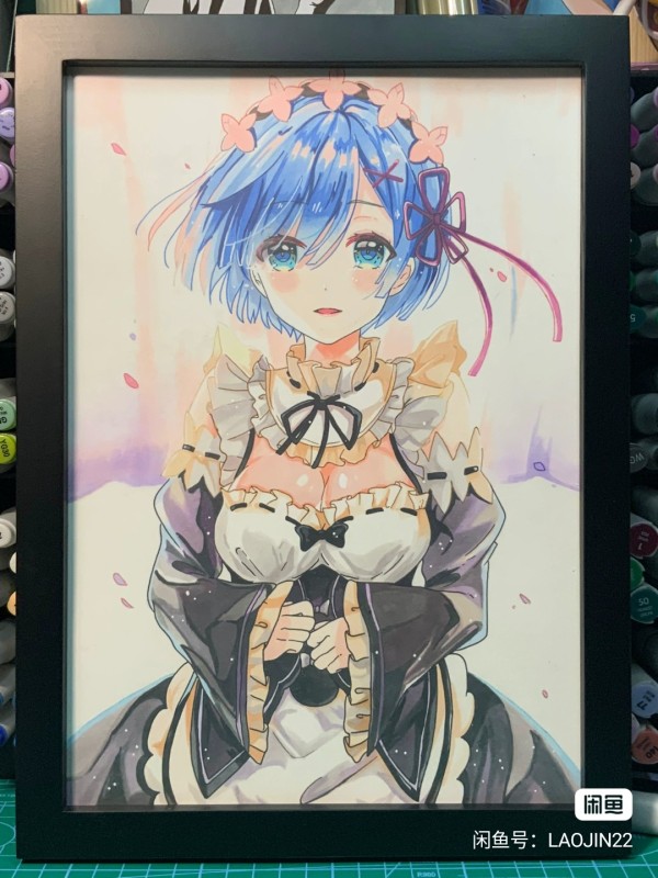 LaoJin22's Rem Hot Sexy Hand drawing with marker 2
