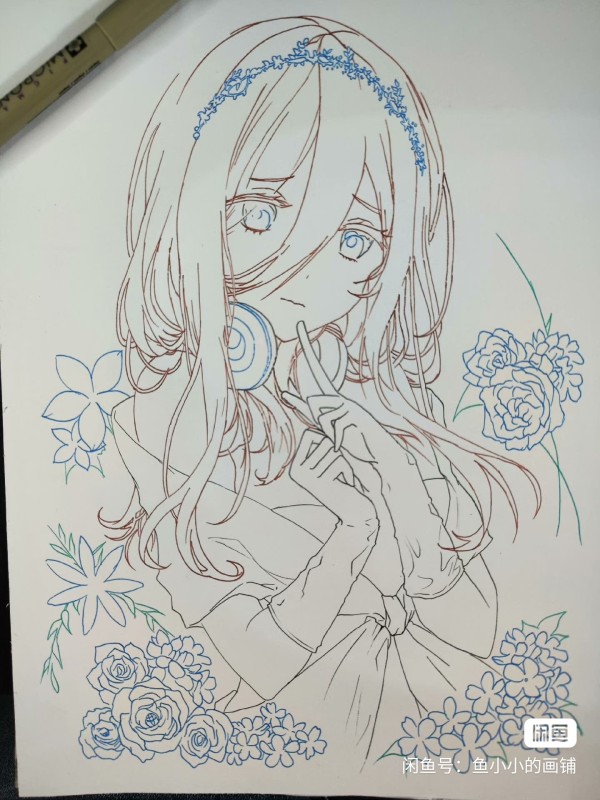 Fingerling's The Quintessential Quintuplets Nakano Miku Hot Sexy Hand drawing with marker