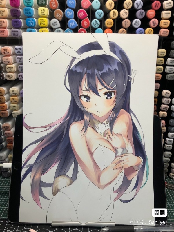 Sanliye's Bunny Girl Sakurajima Mai Hot Sexy Hand drawing with marker
