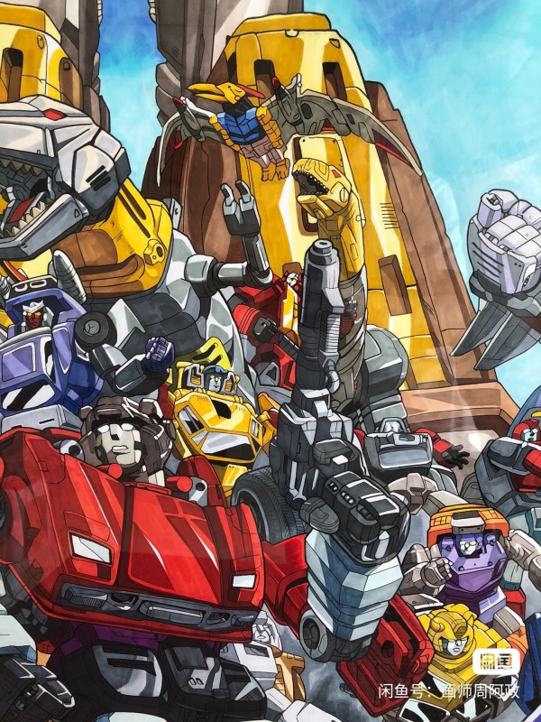 ZhouAzheng's Transformers Family Portrait Hand drawing with marker