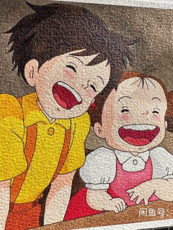 Little's MY NEIGHBOUR TOTORO Kusakabe Satsuki and Kusakabe Mei Watercolor Painting