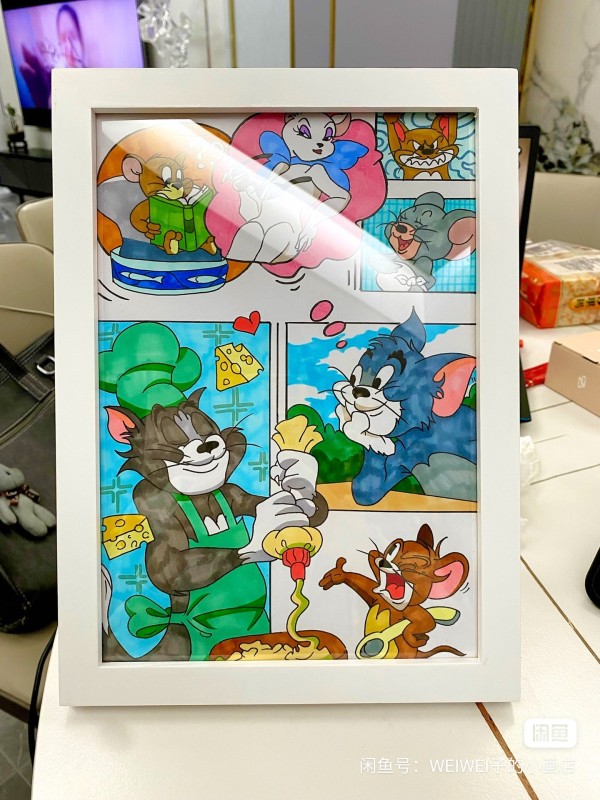 WEIWEI's Tom and Jerry Hand drawing with marker