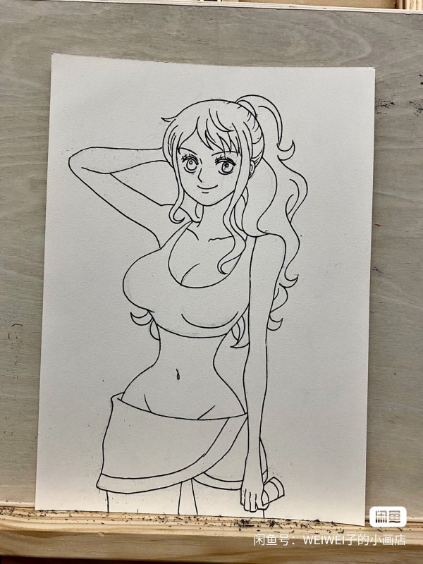 WEIWEI's ONE PIECE Nami Hot Sexy Hand drawing with marker