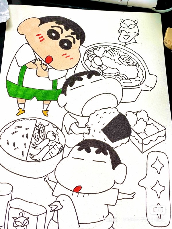 WEIWEI's Crayon Shin-chan Hand drawing with marker