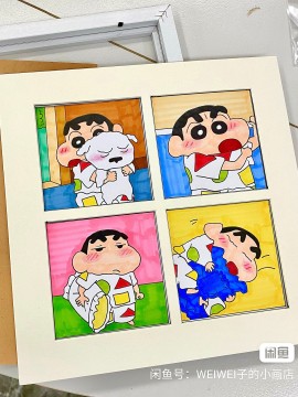 WEIWEI's Crayon Shin-chan GRID Hand drawing with marker
