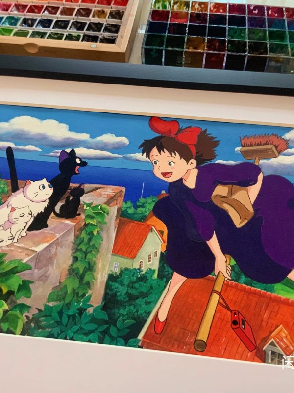 Rourou's Kiki's Delivery Service Watercolor Painting