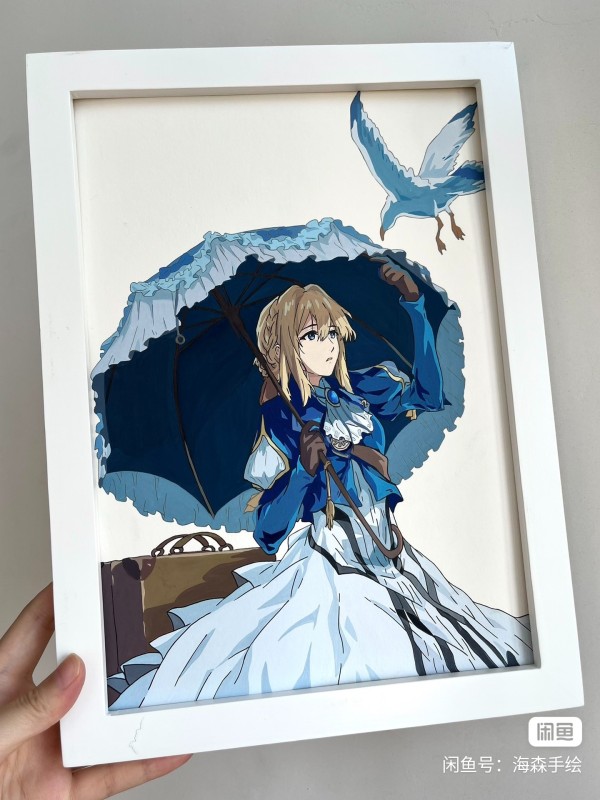 Haisen's Violet Evergarden Hot Sexy Watercolor Painting