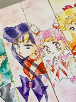 LuvDream's SAILOR MOON Crew Hot Sexy Watercolor Painting