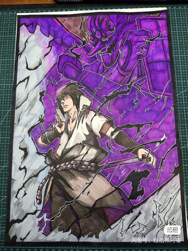 Xiao's NARUTO Uchiha Sasuke Hand drawing with marker