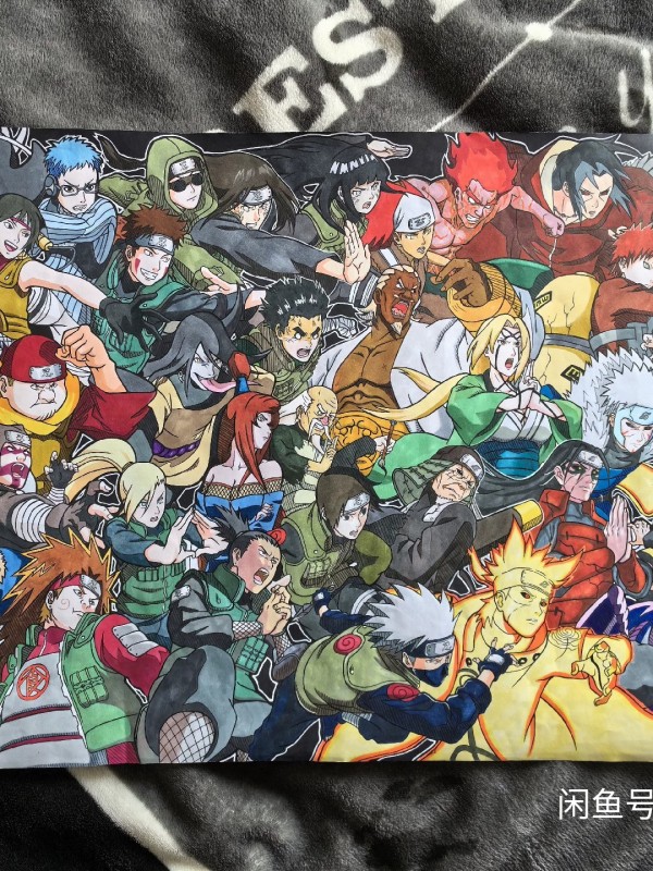 Xiao's NARUTO Huge Family Portrait Hand drawing with marker