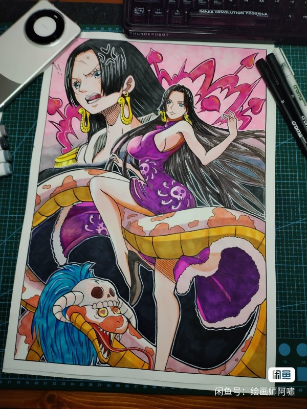 Xiao's ONE PIECE Boa Hancock Hot Sexy Hand drawing with marker
