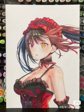 Crawler's DATE A LIVE Nightmare Tokisaki Kurumi Hot Sexy Hand drawing with marker