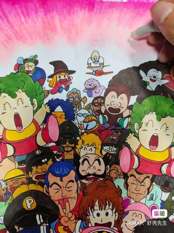 XiaKe's ARALE Family Portrait Hand drawing with marker