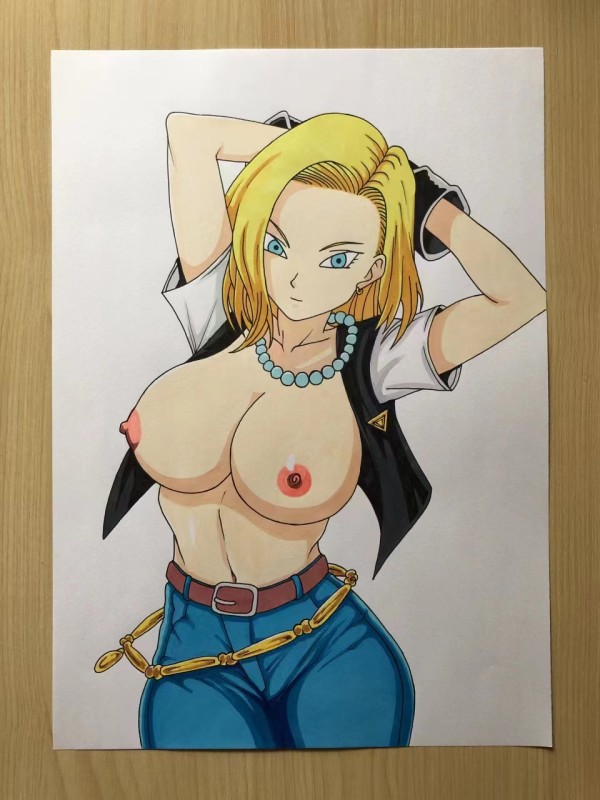 Sparda's Dragon Ball Android 18 Bulma Chichi Lunchi Hot Sexy Hand drawing with marker