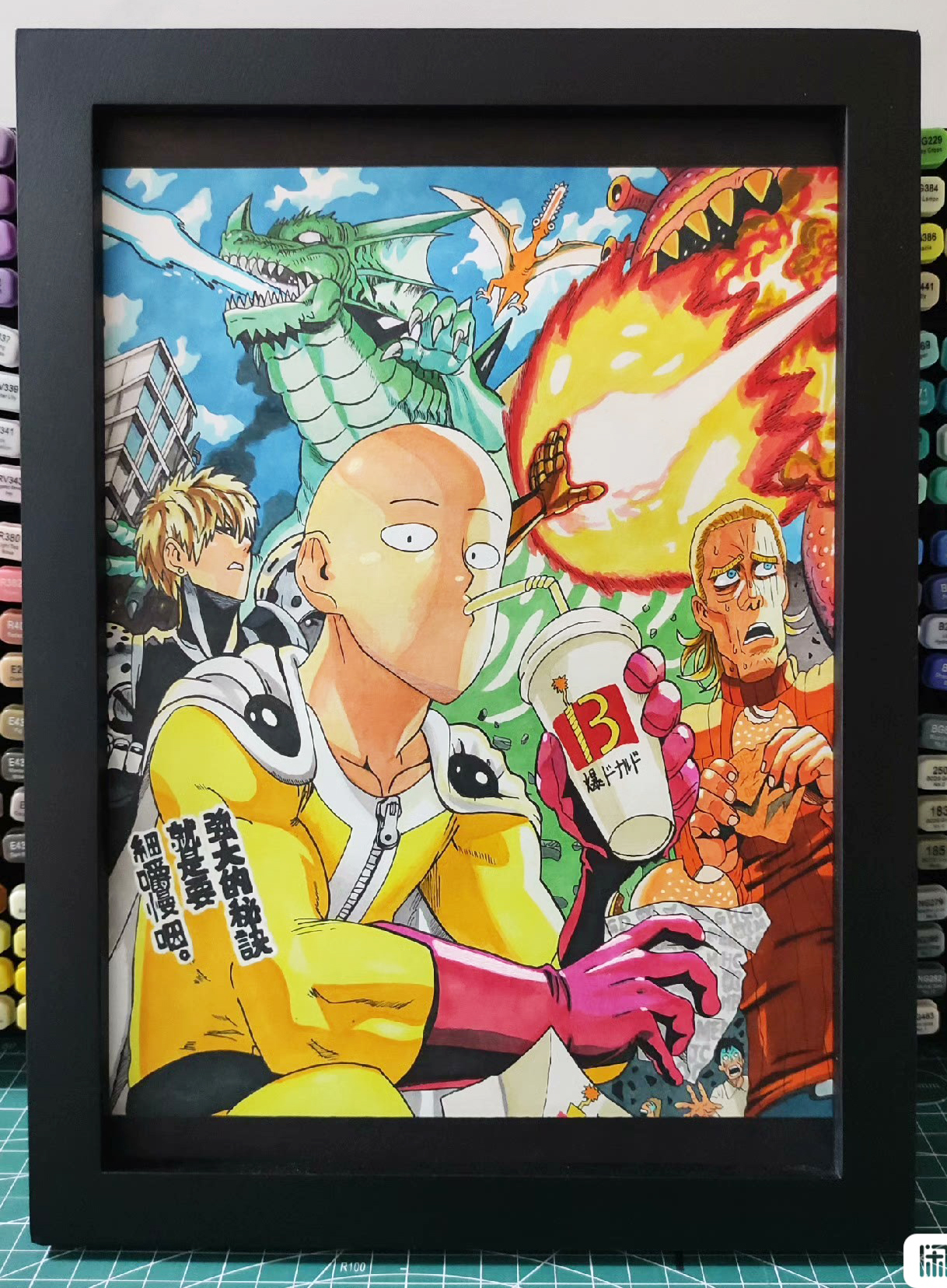 Happy's ONE PUNCH-MAN Saitama Hand drawing with marker